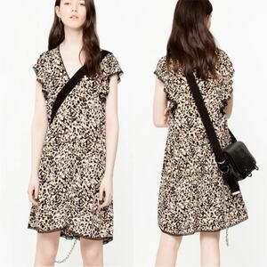 Zadig & Volitare Ringo Leo Crinkle Dress Size Small